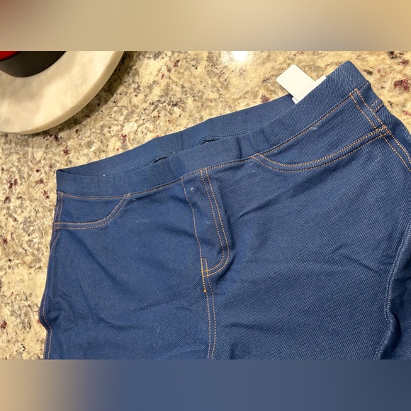 No Nonsense Women's Stretch Denim Leggings with Pockets Large - Picture 7 of 8